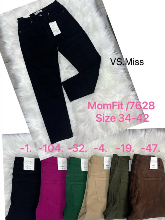 Jeansy damskie 7628 1 kolor  34-42 1