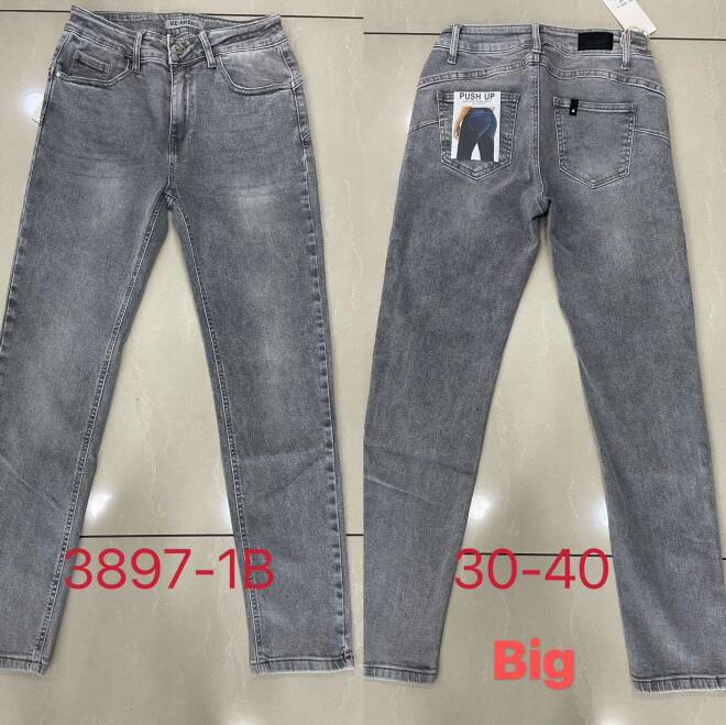 Jeansy damskie 3897-1B 1 kolor  30-40