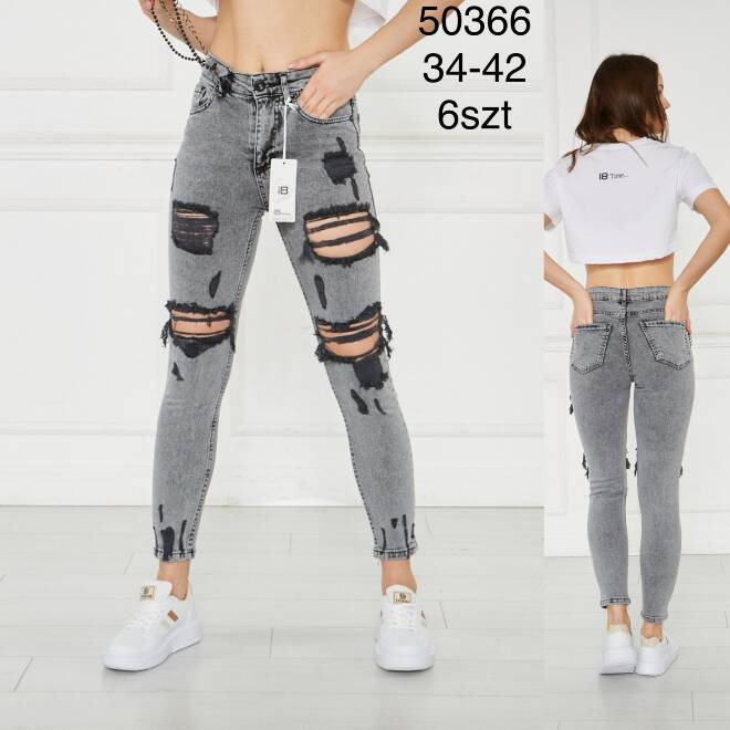 Jeansy damskie 50366 1 kolor  34-42 1