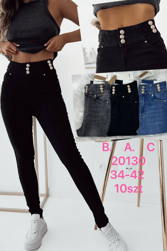 Jeansy damskie 21030 1 kolor  34-42 1