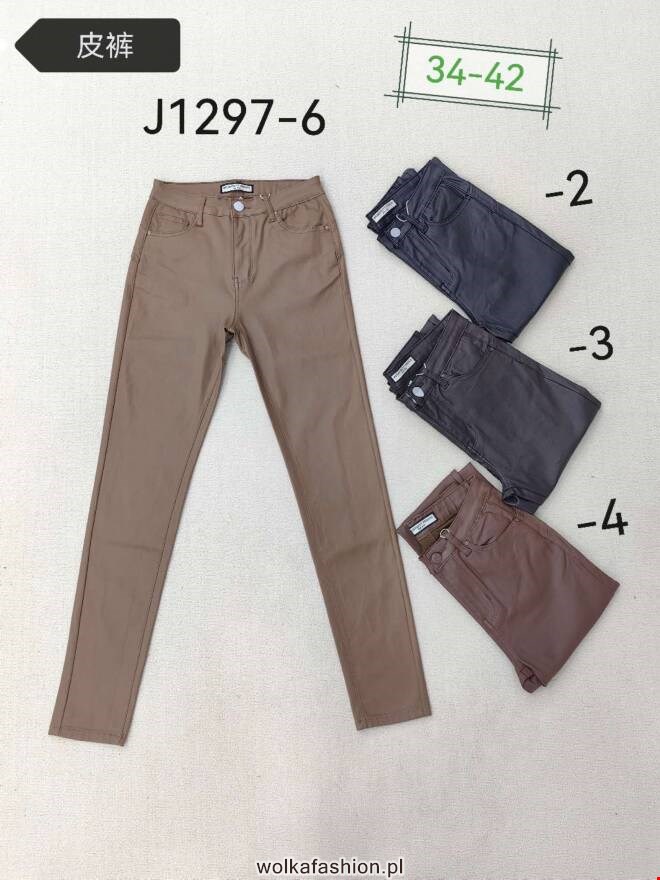 Spodnie z eko-skóry damskie J1297-6 1 kolor  34-42