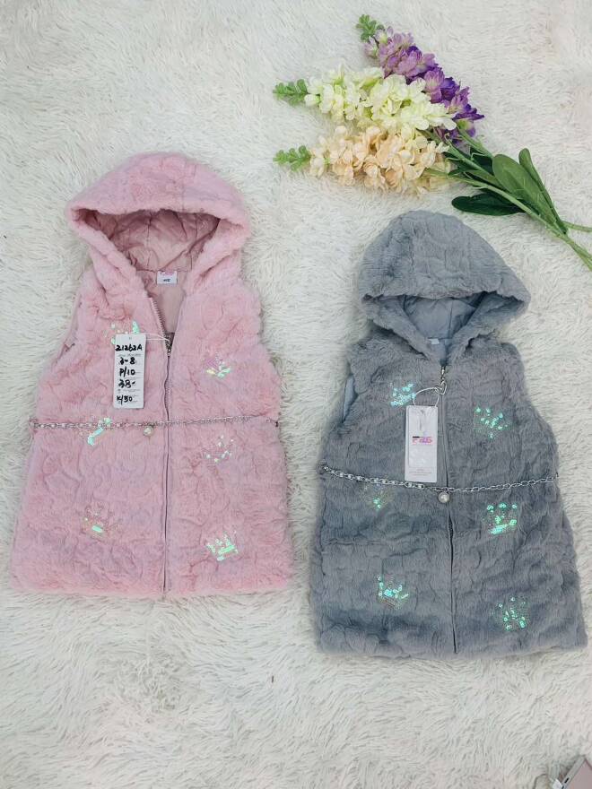 Kamizelka dziewczęca 4136 MIX KOLOR  3-8 1