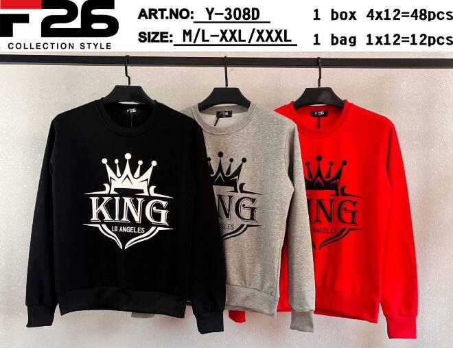 Bluza meskie Y-308D MIX KOLOR  M-3XL