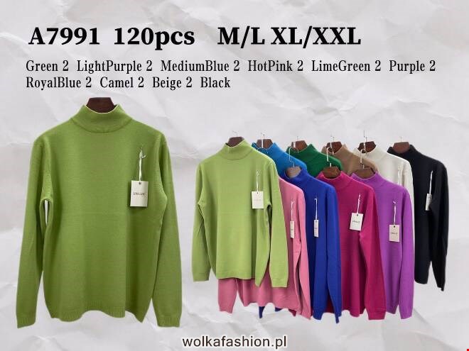 Sweter damskie A7991 MIX KOLOR  M-2XL