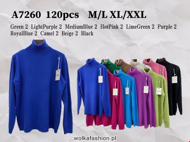 Sweter damskie A7260 MIX KOLOR  M-2XL
