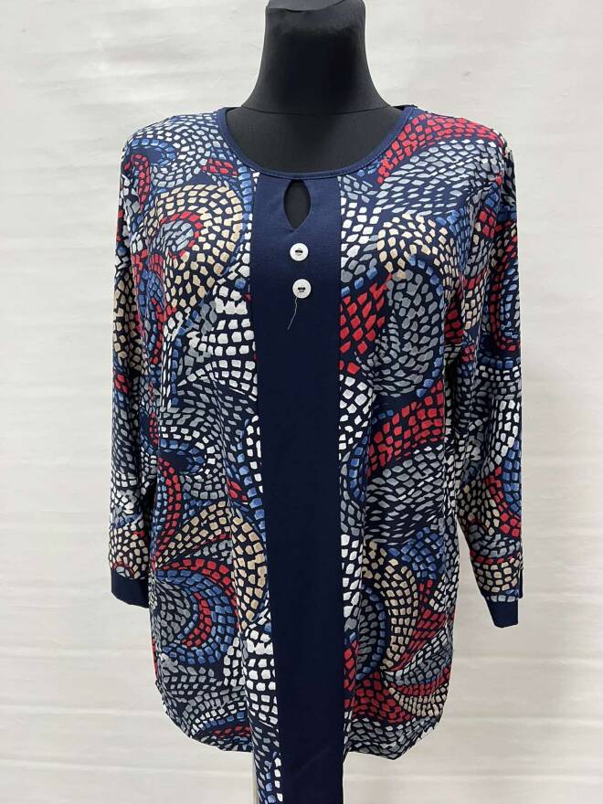 Bluzka damskie 4672 1 kolor  50-56 (Towar Polskie)