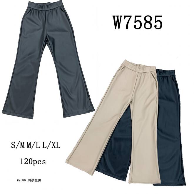 Spodnie z eko-skóry damskie W7585 MIX KOLOR  S-XL 1