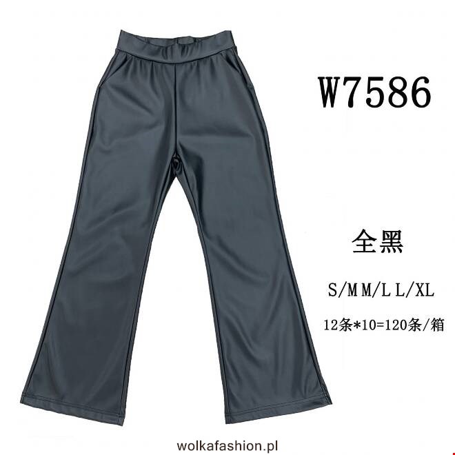Spodnie z eko-skóry damskie W7586 MIX KOLOR  S-XL