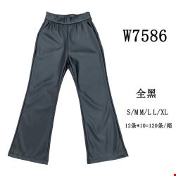 Spodnie z eko-skóry damskie W7586 MIX KOLOR  S-XL