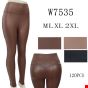 Spodnie z eko-skóry damskie W7535 MIX KOLOR  M-2XL 1