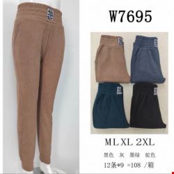 Spodnie dresowe damskie W7695 MIX KOLOR  M-2XL