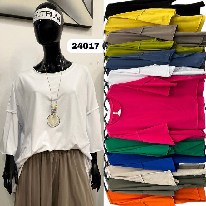 Bluzka damskie 24017 MIX KOLOR  Standard (Towar Włoskie)