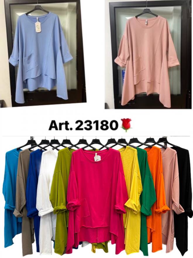 Tunika damskie 23180 MIX KOLOR  Standard (Towar Włoskie) 1