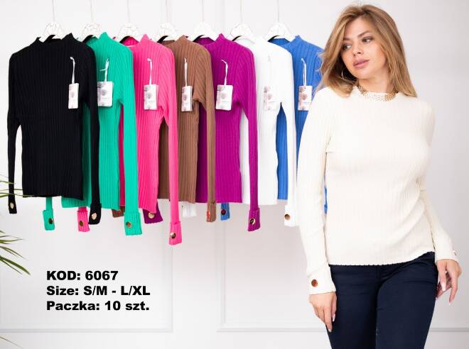 Sweter damskie 6067 MIX KOLOR  S/M-L/XL