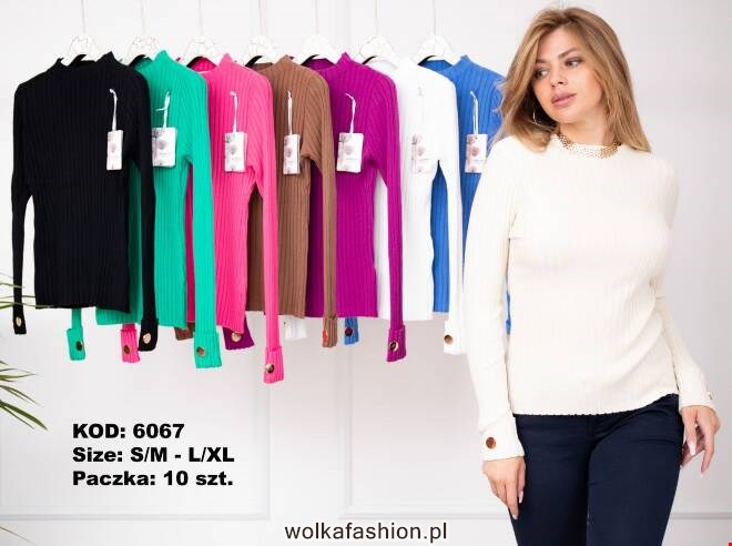 Sweter damskie 6067 MIX KOLOR  S/M-L/XL