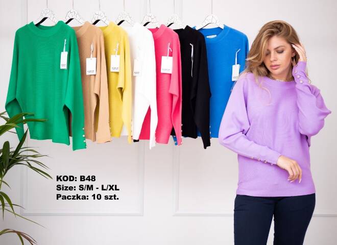 Sweter damskie B48 MIX KOLOR  S/M-L/XL