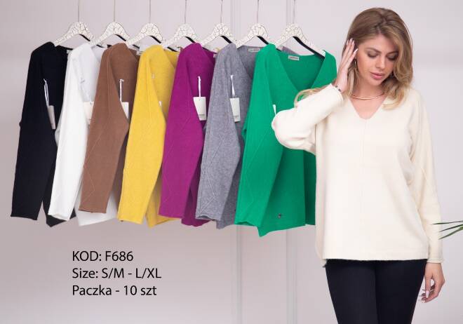 Sweter damskie F686 MIX KOLOR  S/M-L/XL 1