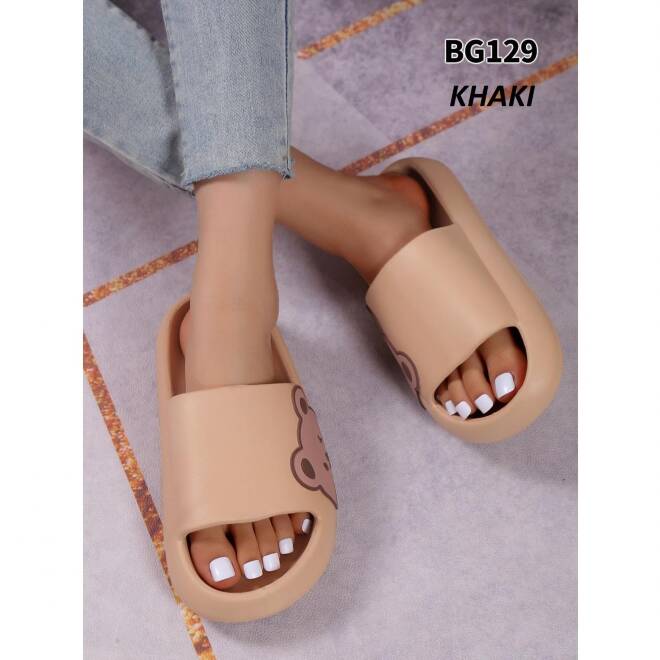 Klapki Damskie BG129 KHAKI 36-41
