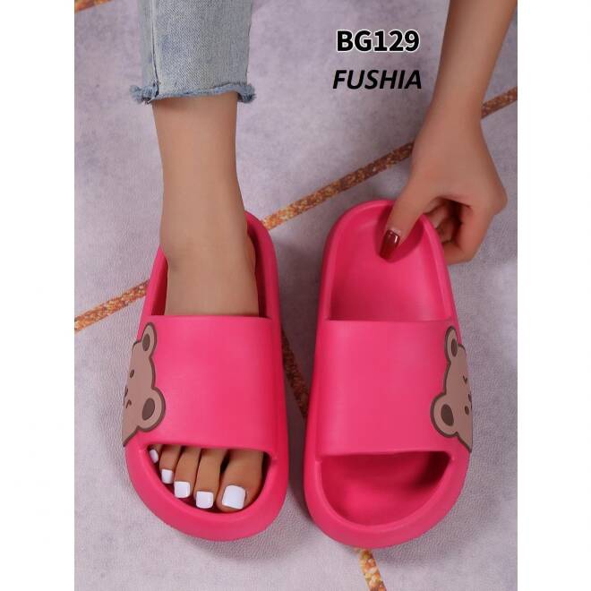 Klapki Damskie BG129 FUSHIA 36-41