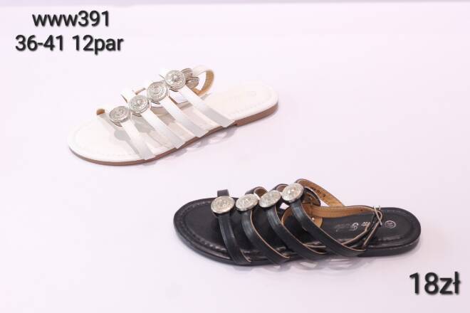 Klapki Damskie WWW391 36-41 KOLOR DO WYBORU 