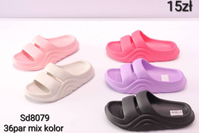 Klapki Damskie SD8079 36-41 MIX KOLOR