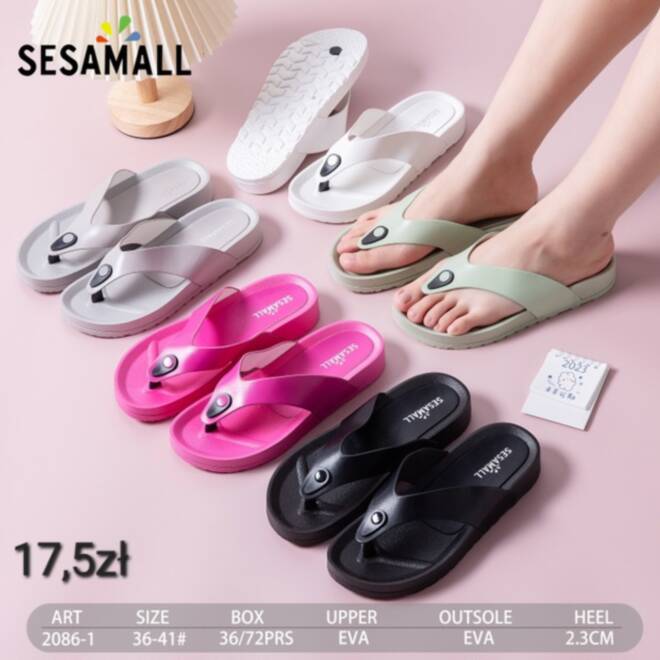 Klapki Damskie 2086-1 36-41 MIX KOLOR 1
