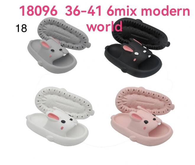 Kapcie damskie 18096 36-41 MIX KOLOR