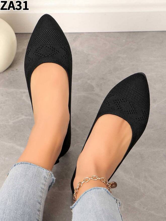 Baleriny Damskie ZA31 BLACK 36-41 1