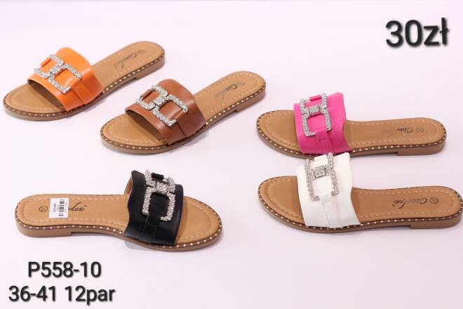 Klapki Damskie P558-10 36-41 KOLOR DO WYBORU 1