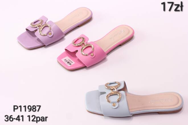 Klapki Damskie P11987 36-41 KOLOR DO WYBORU  1