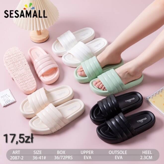 Klapki Damskie 2087-2 36-41 MIX KOLOR