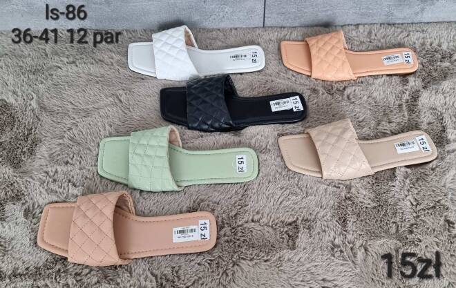 Klapki Damskie IS-86 36-41 KOLOR DO WYBORU  1