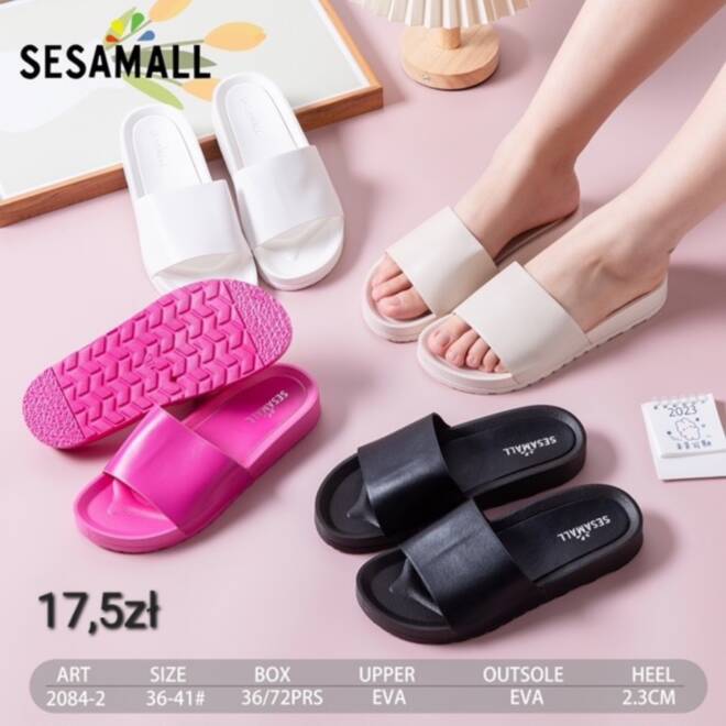 Klapki Damskie 2084-2 36-41 MIX KOLOR