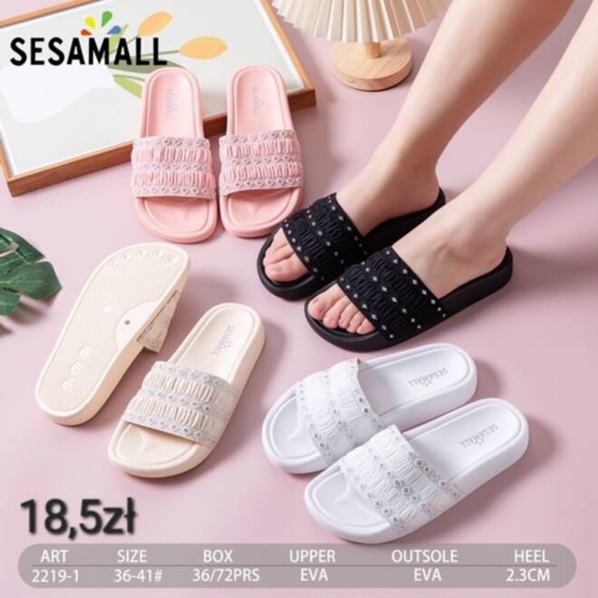 Klapki Damskie 2219-1 36-41 MIX KOLOR