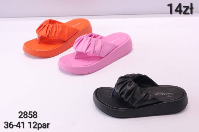 Klapki Damskie 2858 36-41 KOLOR DO WYBORU  1