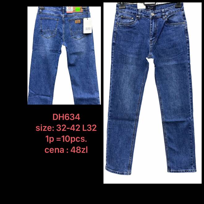 Jeansy męskie DH634 1 KOLOR 32-42 1