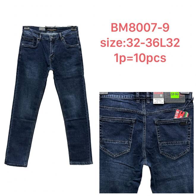 Jeansy męskie BM8007-9 1 KOLOR 32-36 1