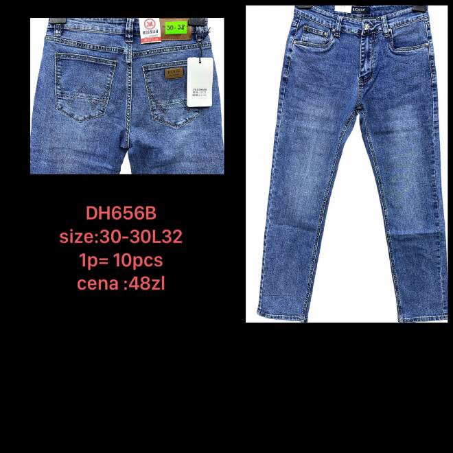Jeansy męskie DH656B 1 KOLOR 30-38