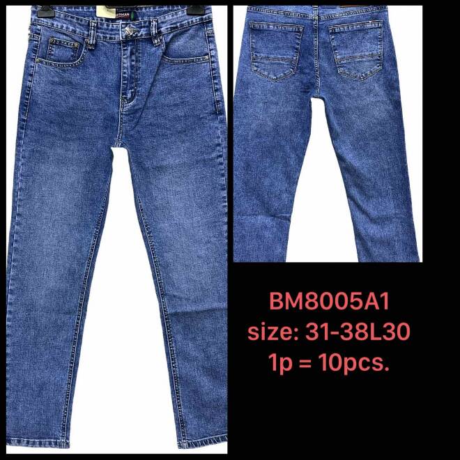 Jeansy męskie BM8005A1 1 KOLOR 31-38