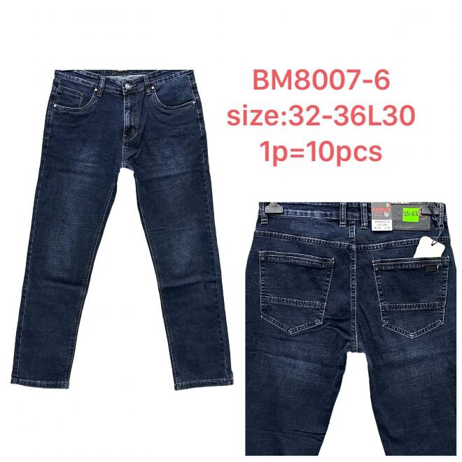 Jeansy męskie BM8007-6 1 KOLOR 32-36