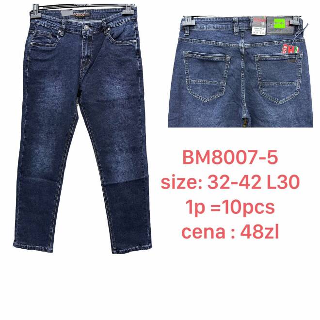 Jeansy męskie BM8007-5 1 KOLOR 32-42