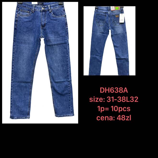 Jeansy męskie DH638A 1 KOLOR 31-38 1