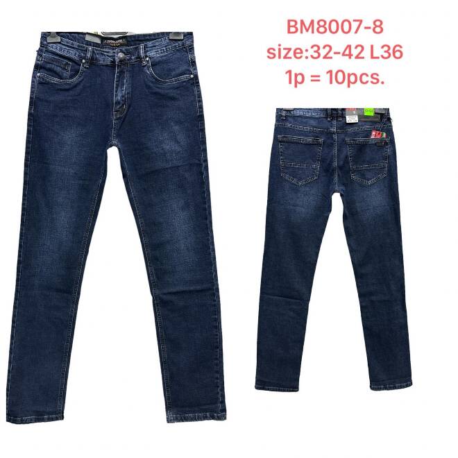 Jeansy męskie BM8007-8 1 KOLOR 32-42