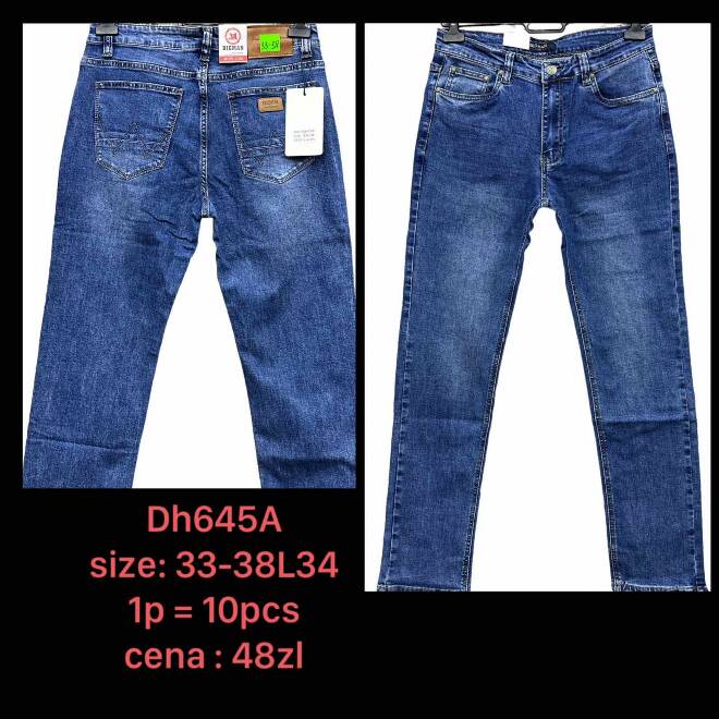 Jeansy męskie DH645A 1 KOLOR 33-38 1