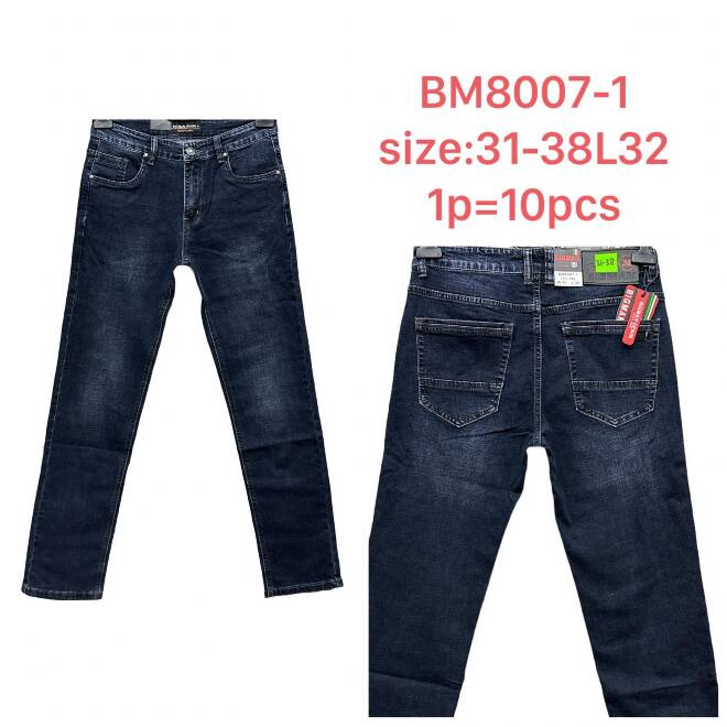 Jeansy męskie BM8007-1 1 KOLOR 31-38 1