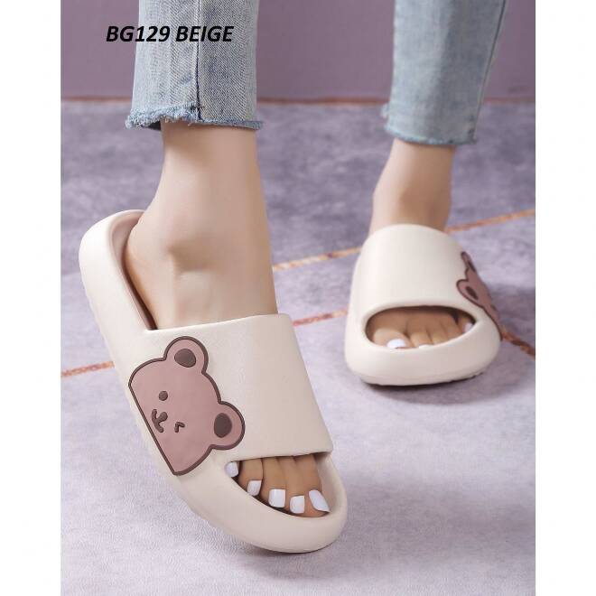 Klapki Damskie BG129 BEIGE 36-41 1