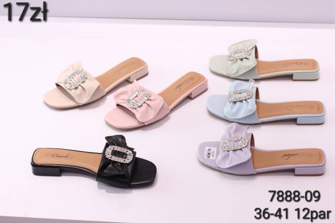 Klapki Damskie 7888-09 36-41 KOLOR DO WYBORU 