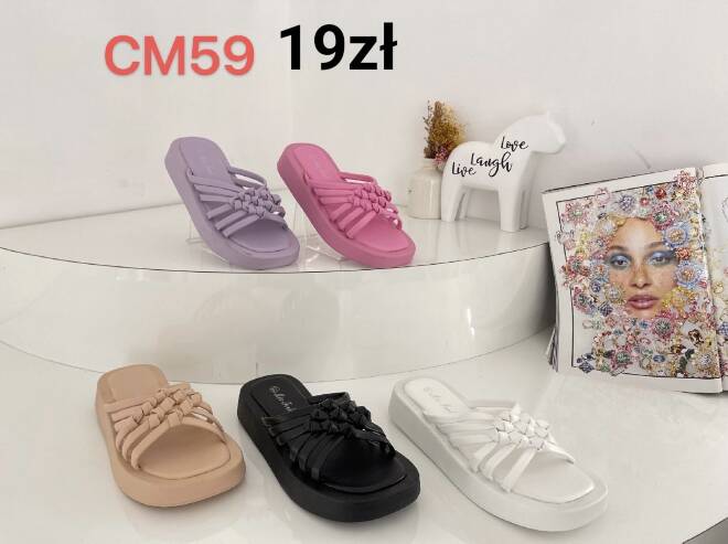 Klapki Damskie CM59 36-41 KOLOR DO WYBORU  1