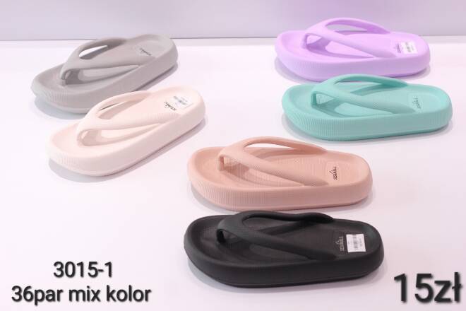 Klapki Damskie 3015-1 36-41 MIX KOLOR
