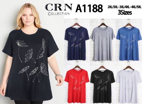 Bluzka damskie A1188 Mix kolor 2XL-5XL 1